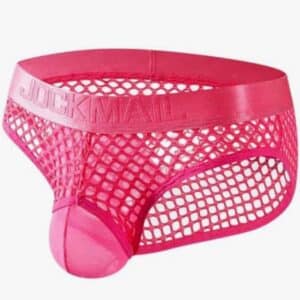 Trusa Brief para Hombre en Malla Red Rosa Jockmail – Seducción y Frescura